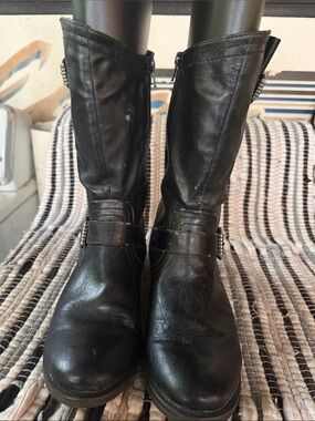 Bare Traps Mid-Calf Women's Pleather Moto Boots size 10 M